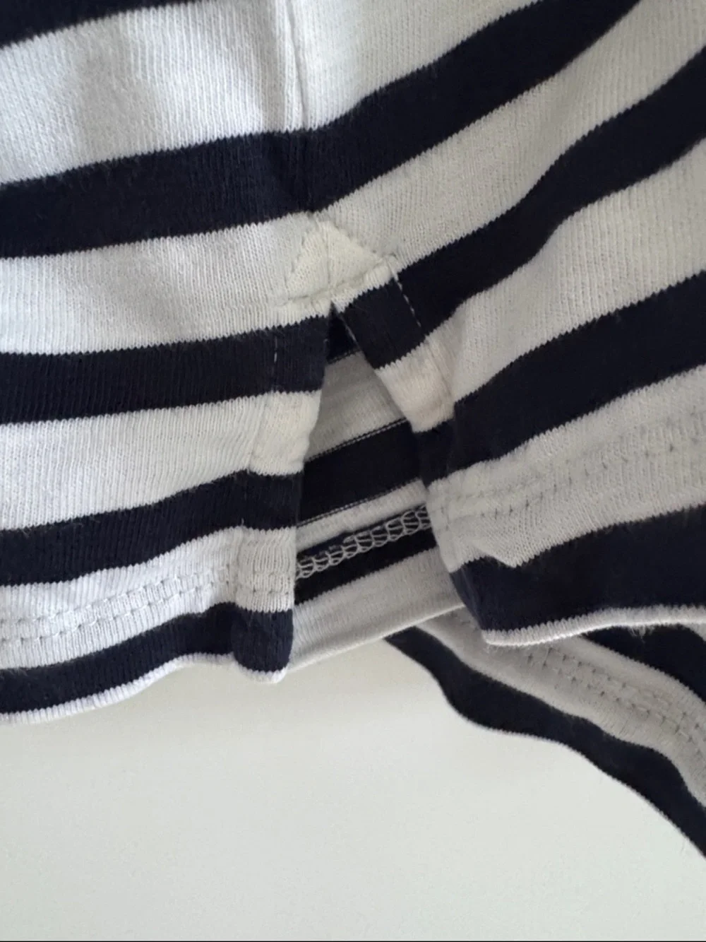 J. Crew Boatneck Navy and White Striped 3/4  Sleeve Tee. 100% Cotton.Never worn!